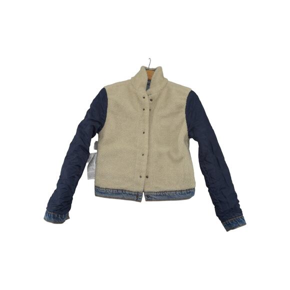 Levi’s Sherpa Lined Denim Trucker Jacket XS Women’s Blue Jean Coat Vintage Look - Picture 4 of 8